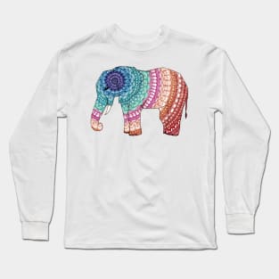 Mandala Elephant Long Sleeve T-Shirt